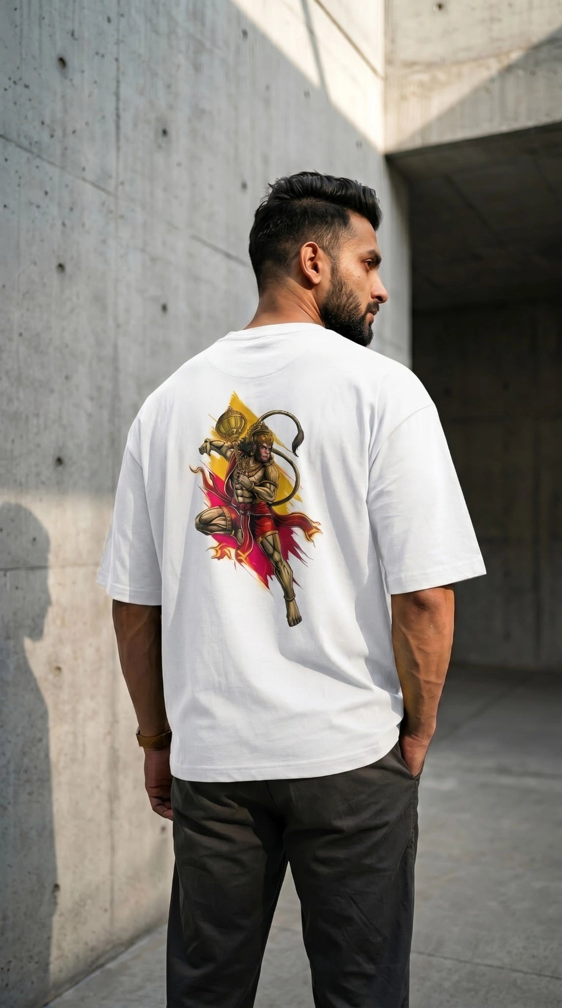 Hanuman Ji Special Design Oversized T-Shirt Lifestyle – Shweta Styles