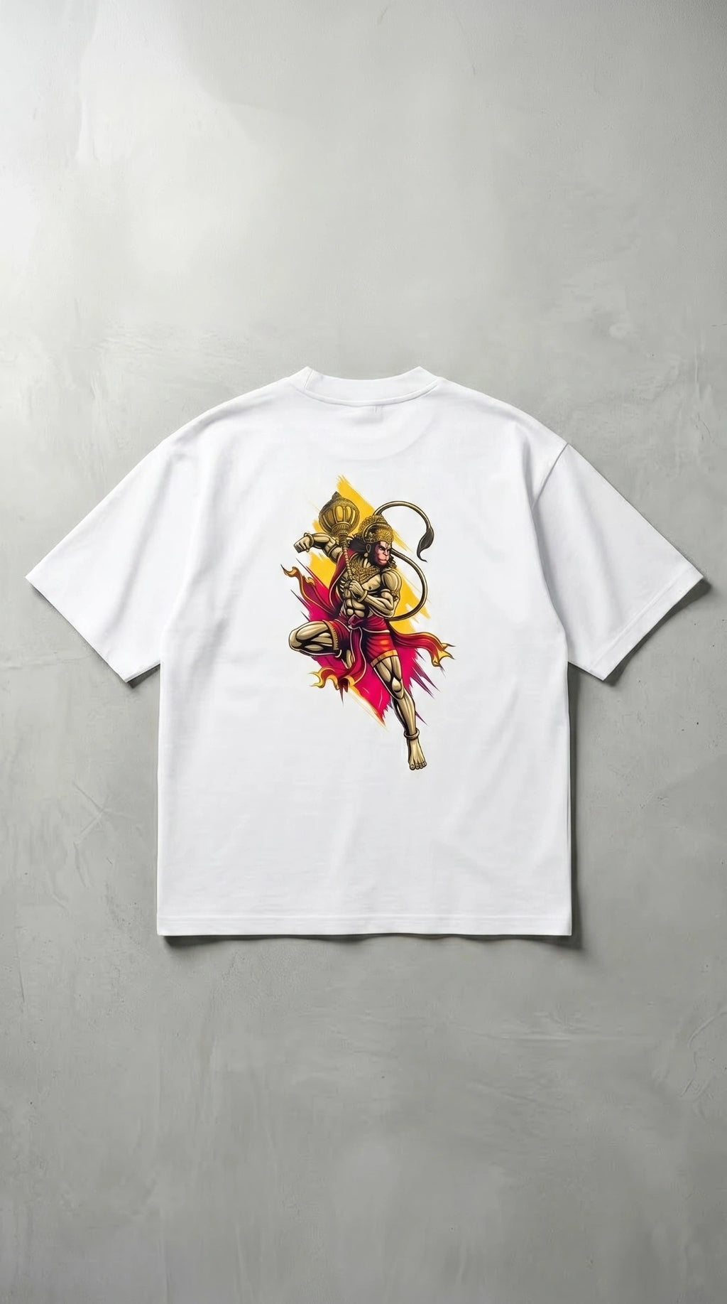Hanuman Ji Graphic Oversized T-Shirt Detail View – Shweta Styles