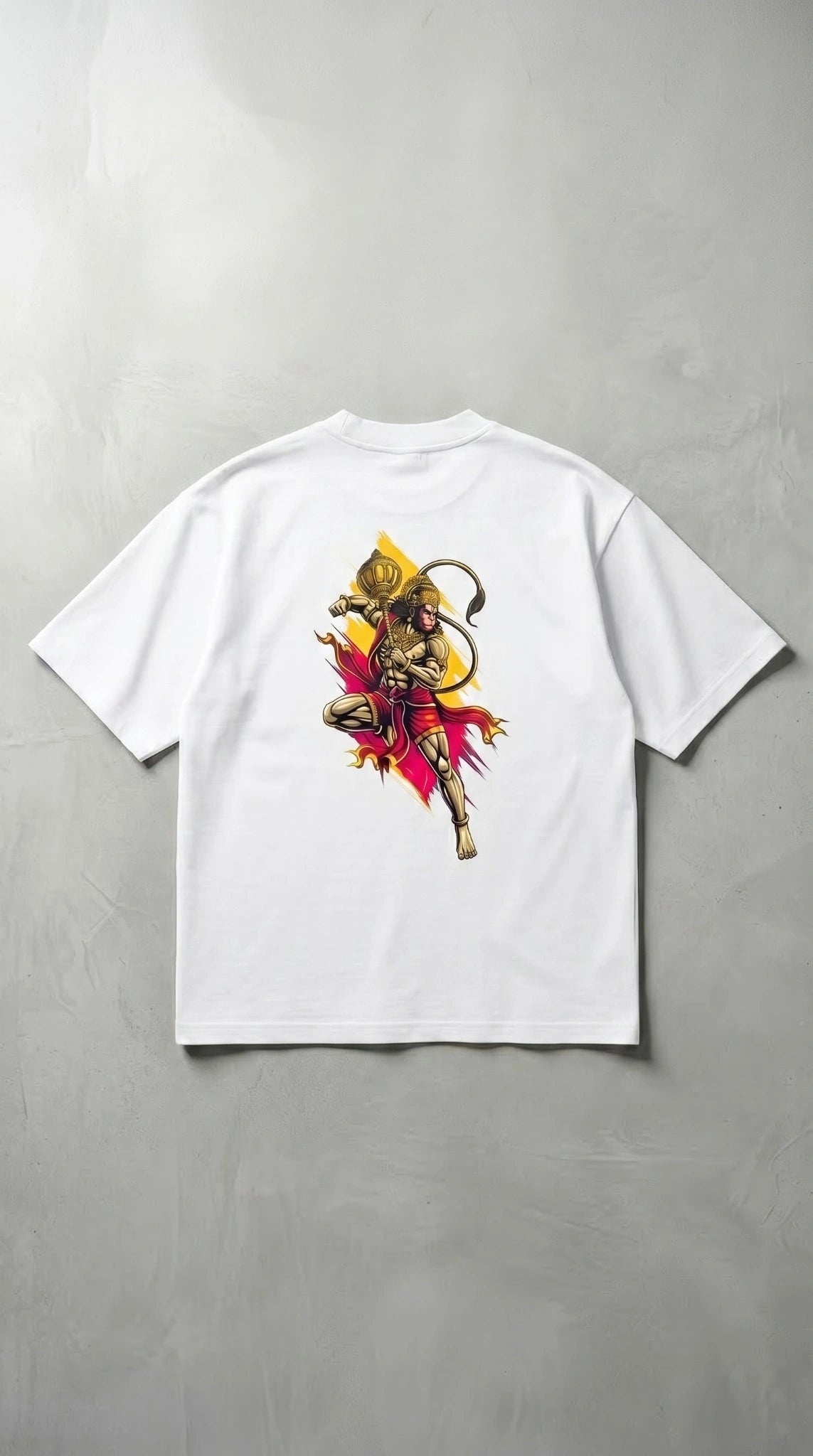 Hanuman Ji Graphic Oversized T-Shirt Detail View – Shweta Styles