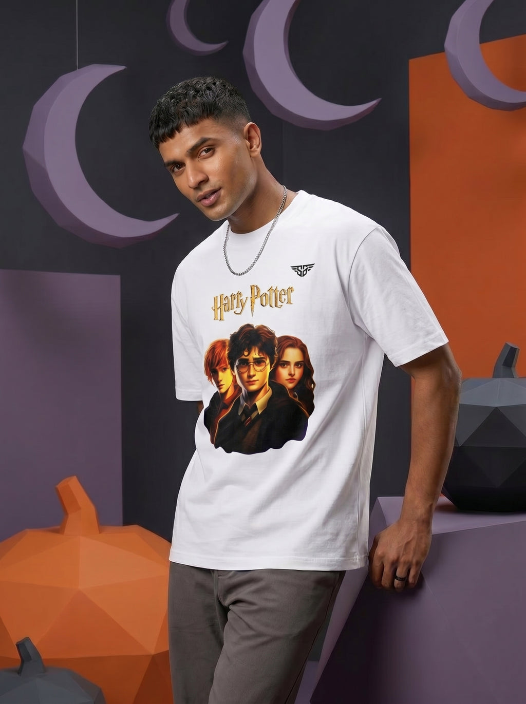 Harry Potter Graphic Oversized T-Shirt Color Variant – 240 GSM Organic Cotton – Shweta Styles