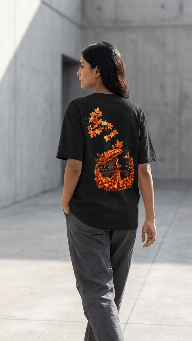 Women's Premium Oversized T-Shirt Side View – 220 GSM Cotton – Shweta Styles